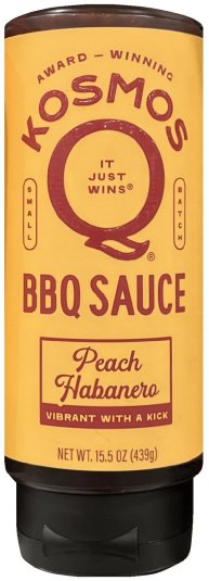 KOSMOS Q BBQ SAUCE PEACH HABANERO (image for) KOSMOS Q BBQ SAUCE PEACH HABANERO