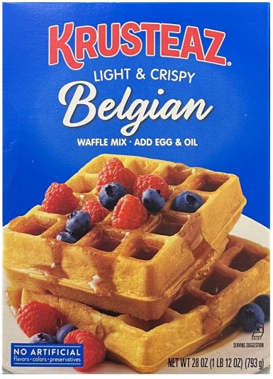 KRUSTEAZ LIGHT & CRISPY BELGIAN WAFFLE MIX (image for) KRUSTEAZ LIGHT & CRISPY BELGIAN WAFFLE MIX