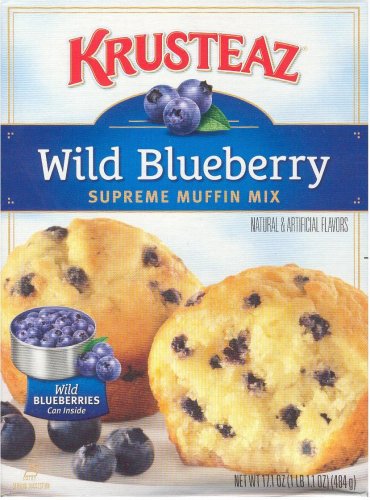KRUSTEAZ WILD BLUEBERRY SUPREME MUFFIN MIX (image for) KRUSTEAZ WILD BLUEBERRY SUPREME MUFFIN MIX
