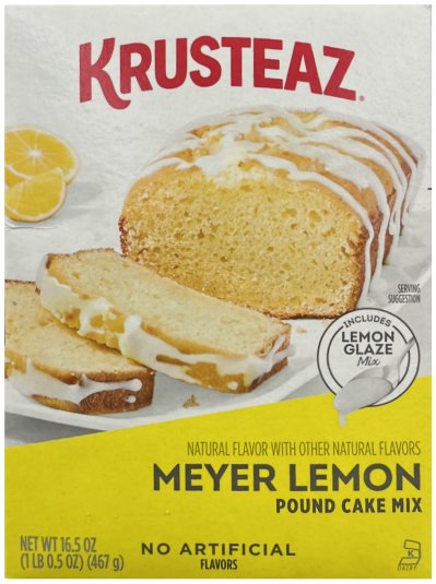 KRUSTEAZ MEYER LEMON POUND CAKE MIX (image for) KRUSTEAZ MEYER LEMON POUND CAKE MIX