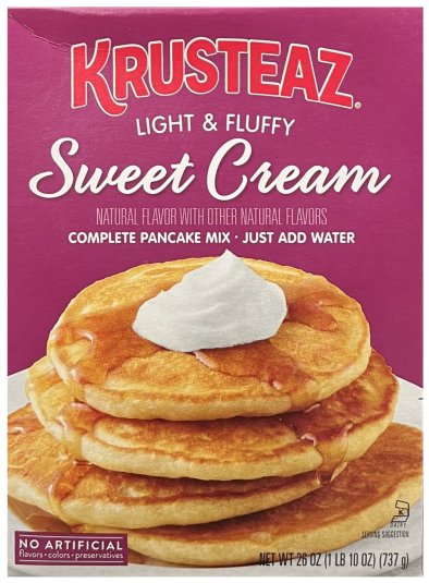 KRUSTEAZ LIGHT & FLUFFY SWEET CREAM PANCAKE MIX (image for) KRUSTEAZ LIGHT & FLUFFY SWEET CREAM PANCAKE MIX