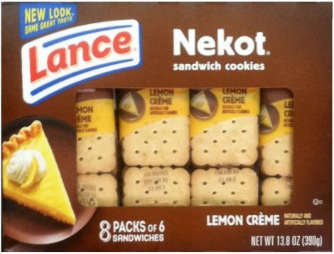 LANCE NEKOT LEMON CREME SANDWICH COOKIES (image for) LANCE NEKOT LEMON CREME SANDWICH COOKIES