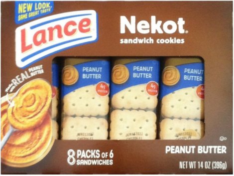 LANCE NEKOT PEANUT BUTTER SANDWICH COOKIES (image for) LANCE NEKOT PEANUT BUTTER SANDWICH COOKIES