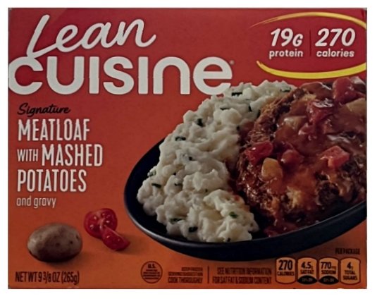 LEAN CUISINE MEATLOAF WITH MASHED POTATOES AND GRAVY (image for) LEAN CUISINE MEATLOAF WITH MASHED POTATOES AND GRAVY