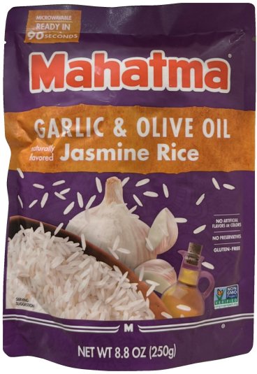 MAHATMA GARLIC & OLIVE OIL JASMINE RICE (image for) MAHATMA GARLIC & OLIVE OIL JASMINE RICE