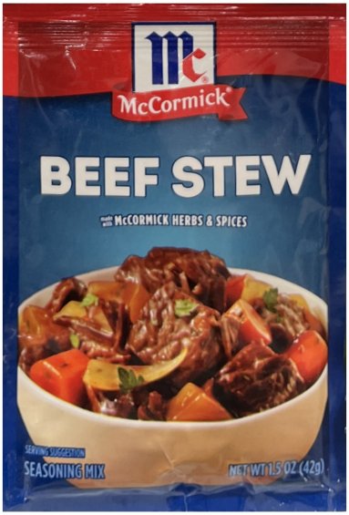 McCORMICK BEEF STEW SEASONING MIX (image for) McCORMICK BEEF STEW SEASONING MIX