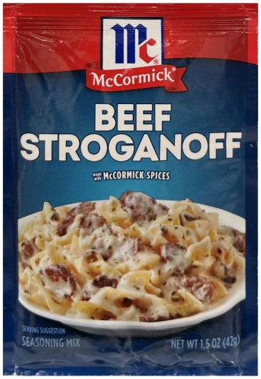 McCORMICK BEEF STROGANOFF SEASONING MIX (image for) McCORMICK BEEF STROGANOFF SEASONING MIX