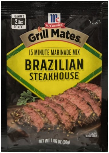 McCORMICK GRILL MATES BRAZILIAN STEAKHOUSE MARINADE MIX (image for) McCORMICK GRILL MATES BRAZILIAN STEAKHOUSE MARINADE MIX