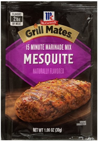 McCORMICK GRILL MATES MESQUITE MARINADE MIX (image for) McCORMICK GRILL MATES MESQUITE MARINADE MIX