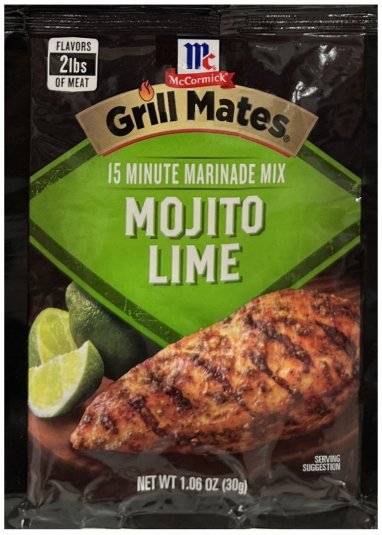 McCORMICK GRILL MATES MOJITO LIME MARINADE MIX (image for) McCORMICK GRILL MATES MOJITO LIME MARINADE MIX