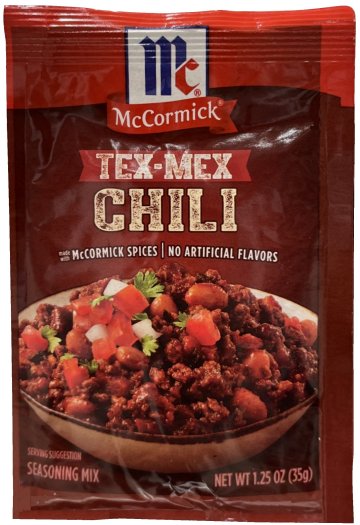 McCORMICK TEX-MEX CHILI SEASONING MIX (image for) McCORMICK TEX-MEX CHILI SEASONING MIX