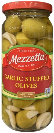 MEZZETTA GARLIC STUFFED OLIVES (image for) MEZZETTA GARLIC STUFFED OLIVES