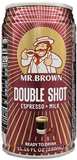 MR. BROWN DOUBLE SHOT ESPRESSO + MILK COFFEE (image for) MR. BROWN DOUBLE SHOT ESPRESSO + MILK COFFEE