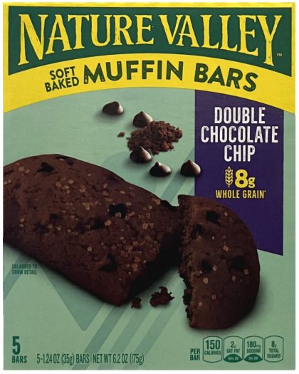 NATURE VALLEY SOFT BAKED MUFFIN BARS DOUBLE CHOCOLATE CHIP (image for) NATURE VALLEY SOFT BAKED MUFFIN BARS DOUBLE CHOCOLATE CHIP