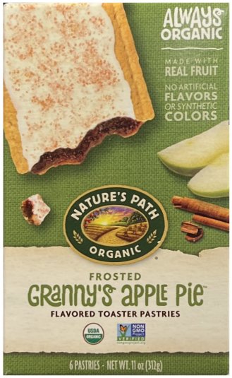 NATURE'S PATH ORGANIC GRANNY'S APPLE PIE TOASTER PASTRIES (image for) NATURE'S PATH ORGANIC GRANNY'S APPLE PIE TOASTER PASTRIES