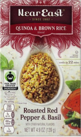 NEAR EAST QUINOA & BROWN RICE BLEND ROASTED RED PEPPER & BASIL (image for) NEAR EAST QUINOA & BROWN RICE BLEND ROASTED RED PEPPER & BASIL