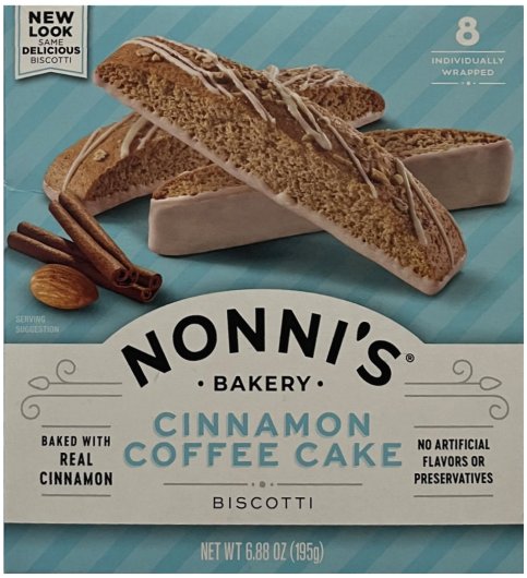 NONNI'S BISCOTTI CINNAMON COFFEE CAKE (image for) NONNI'S BISCOTTI CINNAMON COFFEE CAKE