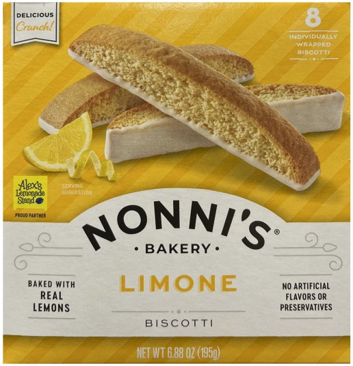 NONNI'S BISCOTTI LIMONE (image for) NONNI'S BISCOTTI LIMONE