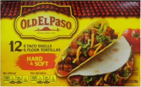 OLD EL PASO TACO SHELLS AND FLOUR TORTILLAS HARD & SOFT (image for) OLD EL PASO TACO SHELLS AND FLOUR TORTILLAS HARD & SOFT