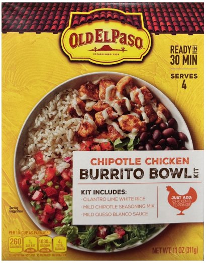 OLD EL PASO CHIPOTLE CHICKEN BURRITO BOWL KIT (image for) OLD EL PASO CHIPOTLE CHICKEN BURRITO BOWL KIT