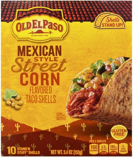 OLD EL PASO STAND 'N STUFF TACO SHELLS MEXICAN STYLE STREET CORN (image for) OLD EL PASO STAND 'N STUFF TACO SHELLS MEXICAN STYLE STREET CORN