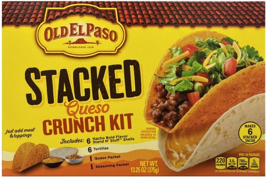 OLD EL PASO STACKED QUESO CRUNCH KIT (image for) OLD EL PASO STACKED QUESO CRUNCH KIT