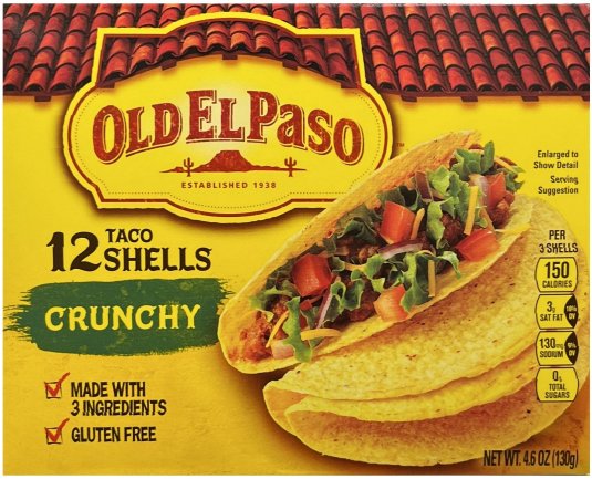 OLD EL PASO TACO SHELLS CRUNCHY (image for) OLD EL PASO TACO SHELLS CRUNCHY