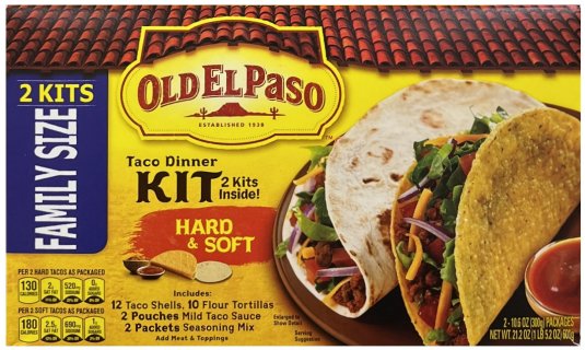 OLD EL PASO HARD & SOFT TACO DINNER KIT FAMILY SIZE (image for) OLD EL PASO HARD & SOFT TACO DINNER KIT FAMILY SIZE