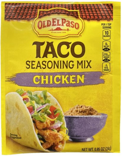 OLD EL PASO TACO SEASONING MIX CHICKEN (image for) OLD EL PASO TACO SEASONING MIX CHICKEN