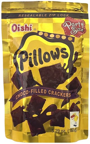OISHI PILLOWS CHOCO-FILLED CRACKERS (image for) OISHI PILLOWS CHOCO-FILLED CRACKERS