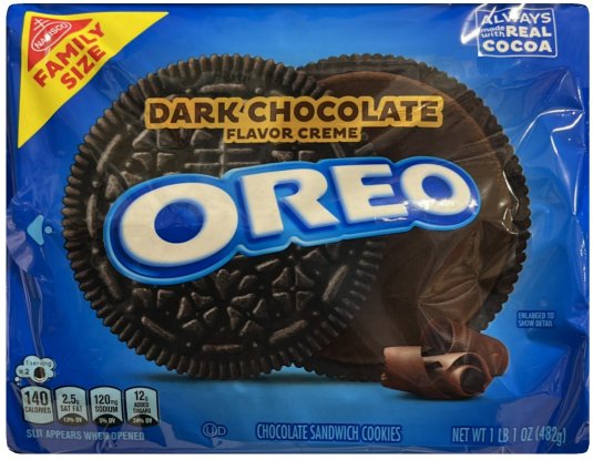 OREO CHOCOLATE SANDWICH COOKIES DARK CHOCOLATE CREME (image for) OREO CHOCOLATE SANDWICH COOKIES DARK CHOCOLATE CREME