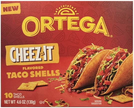 ORTEGA CHEEZ IT FLAVORED TACO SHELLS (image for) ORTEGA CHEEZ IT FLAVORED TACO SHELLS