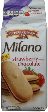 PEPPERIDGE FARM MILANO STRAWBERRY CHOCOLATE COOKIES (image for) PEPPERIDGE FARM MILANO STRAWBERRY CHOCOLATE COOKIES