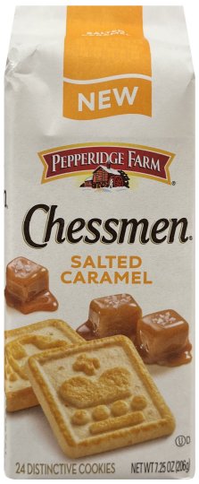 PEPPERIDGE FARM CHESSMEN SALTED CARAMEL COOKIES (image for) PEPPERIDGE FARM CHESSMEN SALTED CARAMEL COOKIES