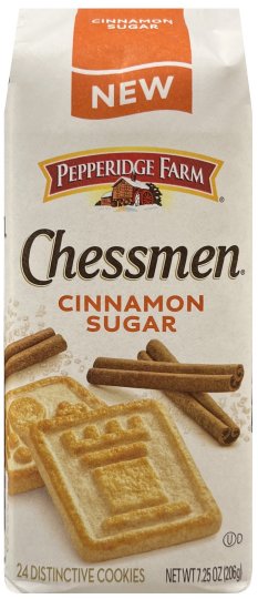 PEPPERIDGE FARM CHESSMEN CINNAMON SUGAR COOKIES (image for) PEPPERIDGE FARM CHESSMEN CINNAMON SUGAR COOKIES