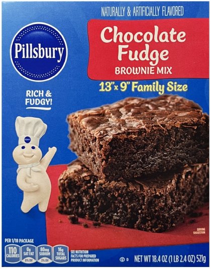 PILLSBURY CHOCOLATE FUDGE BROWNIE MIX (image for) PILLSBURY CHOCOLATE FUDGE BROWNIE MIX