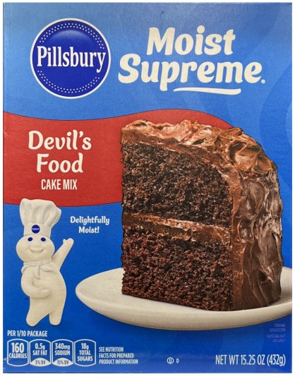 PILLSBURY MOIST SUPREME DEVIL'S FOOD CAKE MIX (image for) PILLSBURY MOIST SUPREME DEVIL'S FOOD CAKE MIX