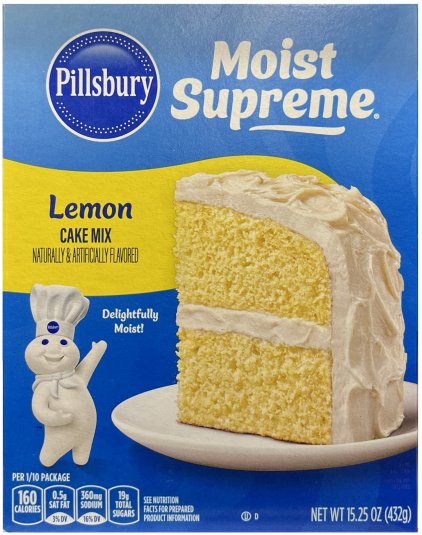 PILLSBURY MOIST SUPREME LEMON CAKE MIX (image for) PILLSBURY MOIST SUPREME LEMON CAKE MIX