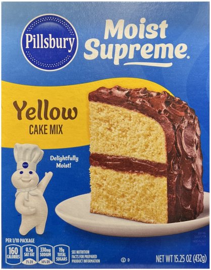 PILLSBURY MOIST SUPREME YELLOW CAKE MIX (image for) PILLSBURY MOIST SUPREME YELLOW CAKE MIX