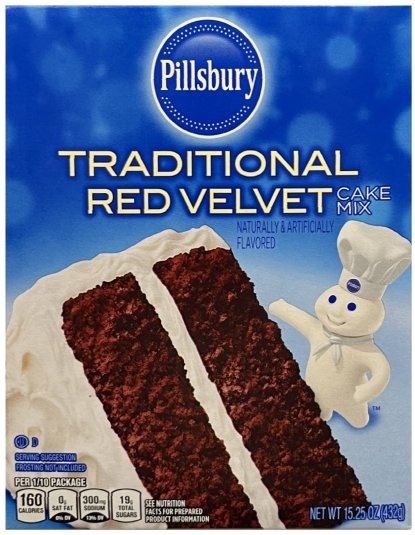 PILLSBURY TRADITIONAL RED VELVET CAKE MIX (image for) PILLSBURY TRADITIONAL RED VELVET CAKE MIX