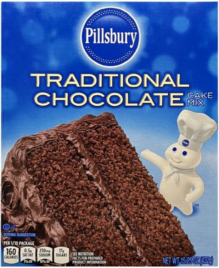 PILLSBURY TRADITIONAL CHOCOLATE CAKE MIX (image for) PILLSBURY TRADITIONAL CHOCOLATE CAKE MIX