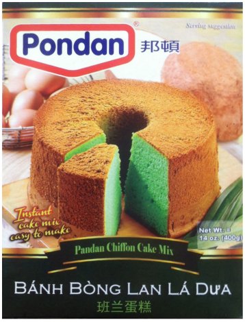 PONDAN PANDAN CHIFFON CAKE MIX BANH BONG LAN LA DUA (image for) PONDAN PANDAN CHIFFON CAKE MIX BANH BONG LAN LA DUA
