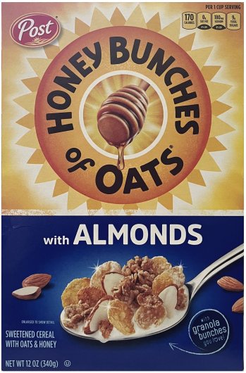 POST HONEY BUNCHES OF OATS WITH ALMONDS (image for) POST HONEY BUNCHES OF OATS WITH ALMONDS