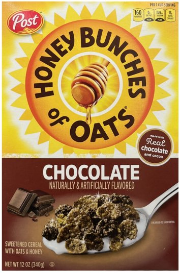 POST HONEY BUNCHES OF OATS CHOCOLATE (image for) POST HONEY BUNCHES OF OATS CHOCOLATE