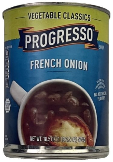 PROGRESSO VEGETABLE CLASSICS FRENCH ONION (image for) PROGRESSO VEGETABLE CLASSICS FRENCH ONION