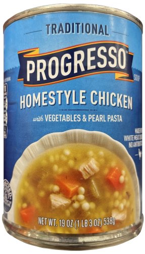 PROGRESSO TRADITIONAL HOMESTYLE CHICKEN WITH VEGETABLES & PASTA (image for) PROGRESSO TRADITIONAL HOMESTYLE CHICKEN WITH VEGETABLES & PASTA