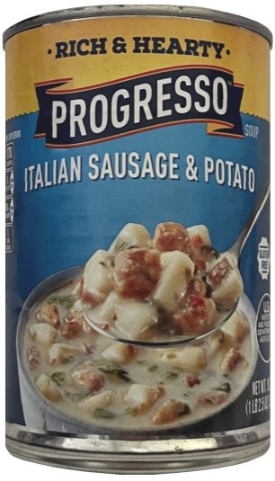PROGRESSO RICH & HEARTY ITALIAN SAUSAGE & POTATO (image for) PROGRESSO RICH & HEARTY ITALIAN SAUSAGE & POTATO