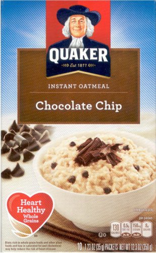 QUAKER INSTANT OATMEAL CHOCOLATE CHIP (image for) QUAKER INSTANT OATMEAL CHOCOLATE CHIP