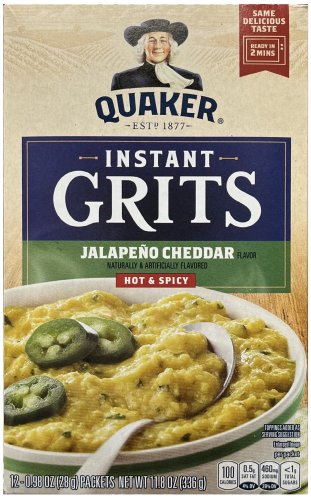 QUAKER INSTANT GRITS JALAPENO CHEDDAR HOT & SPICY (image for) QUAKER INSTANT GRITS JALAPENO CHEDDAR HOT & SPICY