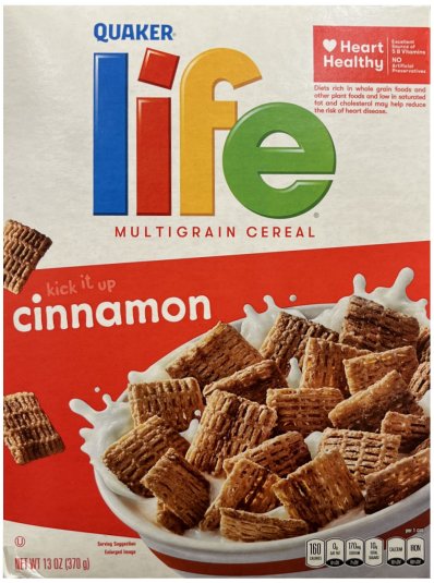 QUAKER LIFE MULTIGRAIN CEREAL CINNAMON (image for) QUAKER LIFE MULTIGRAIN CEREAL CINNAMON